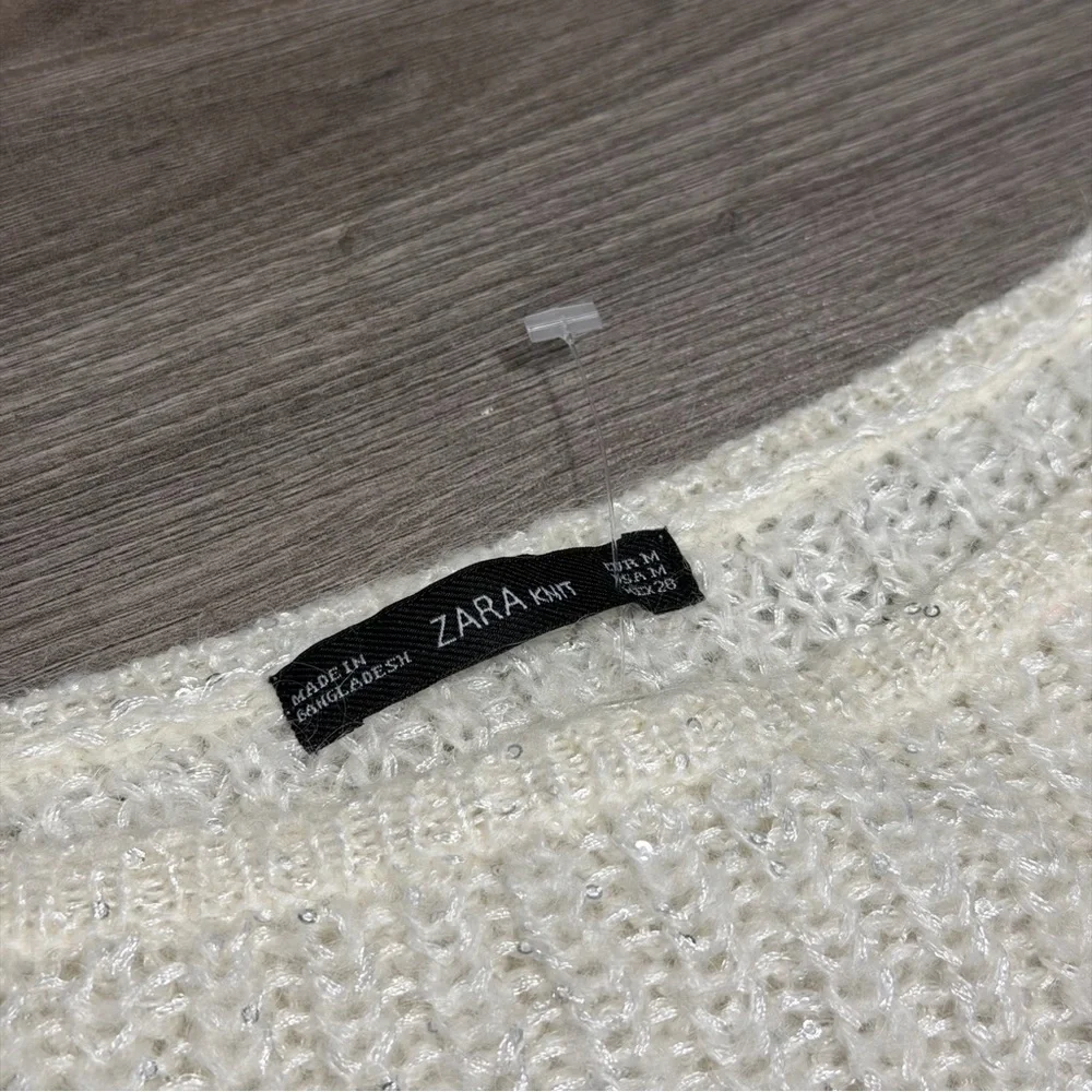 ZARA Slouchy Knit Boxy Sweater - Cream- NEVER WORN - Picture 4 of 5
